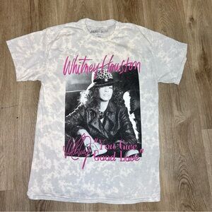 Whitney Houston “You Give Good Love” Graphic Tee Acid Wash Unisex Medium